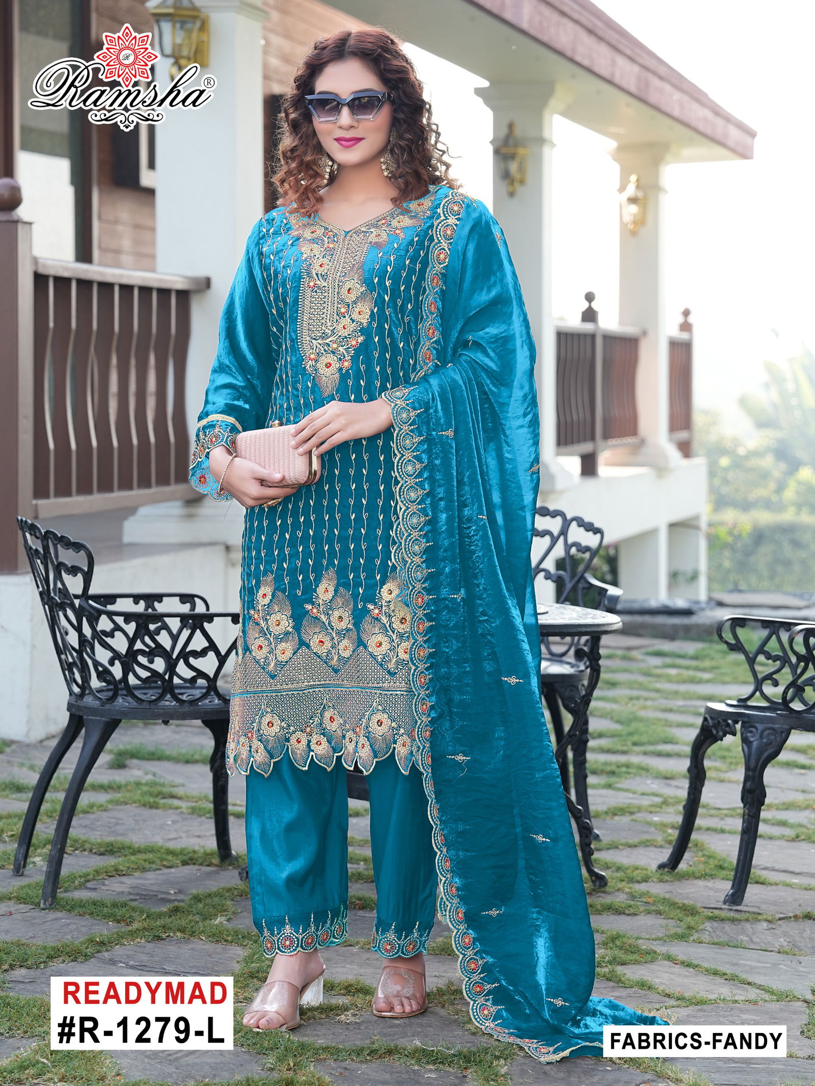 R 1279 Nx By Ramsha Fandy Readymade Suits Suppliers In India